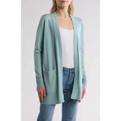 Nordstrom Open Front Cardigan In Teal Mist