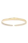 Nordstrom Cubic Zirconia Station Bangle Bracelet In Clear- Gold
