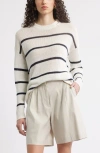 Nordstrom Open Knit Linen Sweater In White