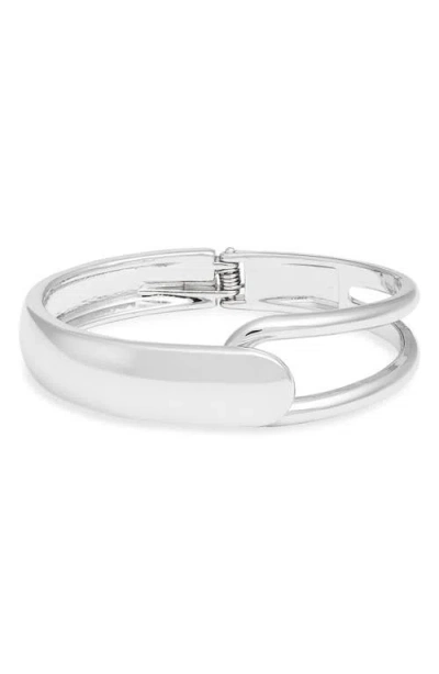 Nordstrom Open Loop Hinge Bangle In Silver