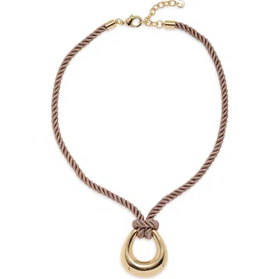 Nordstrom Open Pendant Cord Necklace In Gold