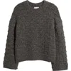 Nordstrom Open Stitch Crewneck Sweater In Gray
