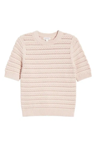 Nordstrom Open Stitch Crewneck Sweater In Pink