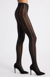 Nordstrom Openwork Mesh Tights In Black