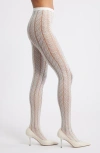 Nordstrom Openwork Mesh Tights In White