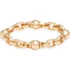 Nordstrom Orb Station Chain Stretch Bracelet In Gold