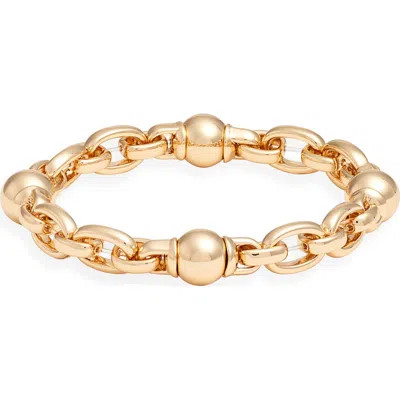 Nordstrom Orb Station Chain Stretch Bracelet In Gold