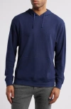 Nordstrom Organic Cotton Blend Thermal Hoodie In Navy Peacoat