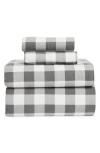 Nordstrom Organic Cotton Flannel Sheet Set In Grey Buffalo Plaid