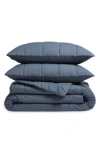 Nordstrom Organic Cotton Mélange Quilted Comforter & Shams Set In Blue