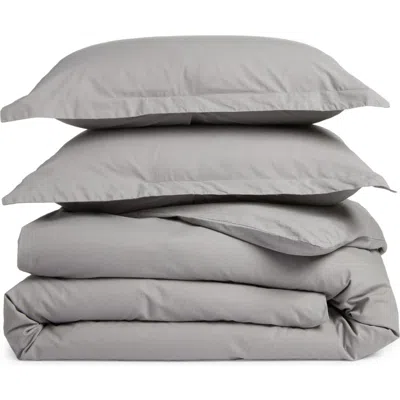 Nordstrom Organic Cotton Percale Duvet & Shams Set In Grey Griffin