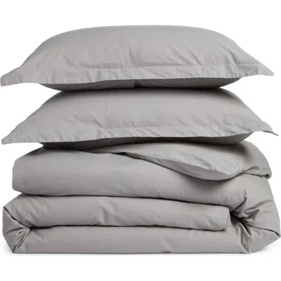 Nordstrom Organic Cotton Percale Duvet Cover & Shams Set In Gray