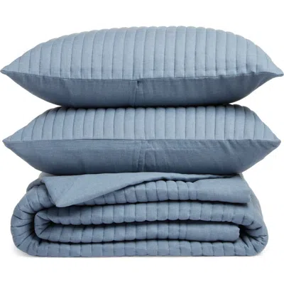 Nordstrom Organic Cotton Twill Quilt & Shams Set In Blue