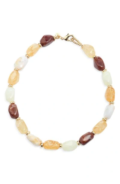 Nordstrom Organic Faceted Bead Necklace In Yellow