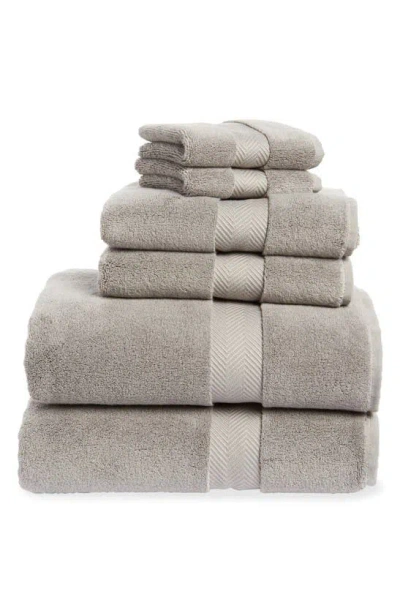 Nordstrom Organic Hydrocotton 6-piece Towel Set $144 Value In Grey Griffin