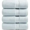 Nordstrom Organic Hydrocotton Set Of 4 Bath Towels $140 Value In Blue