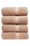 Nordstrom Organic Hydrocotton Set Of 4 Bath Towels $140 Value In Brown