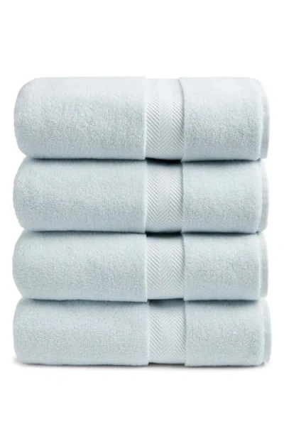 Nordstrom Organic Hydrocotton Set Of 4 Bath Towels $140 Value In Blue Drift