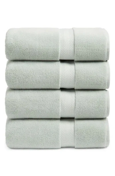Nordstrom Organic Hydrocotton Set Of 4 Bath Towels $140 Value In Green