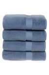 Nordstrom Organic Hydrocotton Set Of 4 Bath Towels In Blue Chip