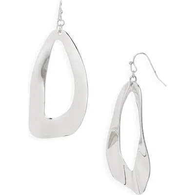 Nordstrom Organic Open Frontal Hoop Earrings In Gray