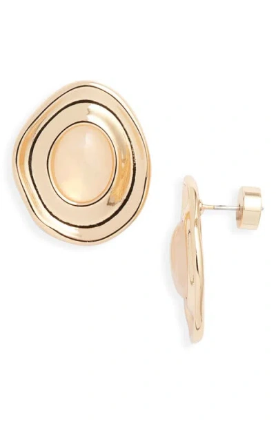 Nordstrom Oval Frame Stud Earrings In Gold