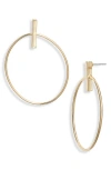 Nordstrom Oval Frontal Hoop Earrings