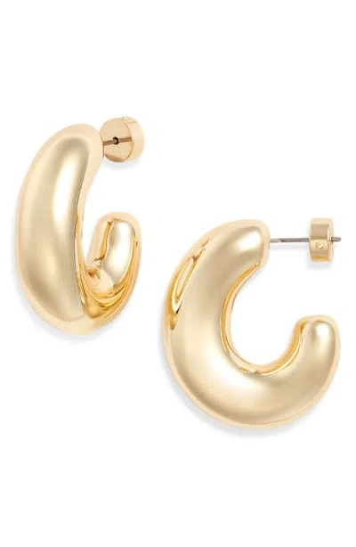 Nordstrom Oval Polished Hoop Earrings In Gold