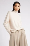 Nordstrom Oversize Cashmere Turtleneck Sweater In Beige Beach