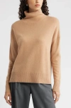 Nordstrom Oversize Cashmere Turtleneck Sweater In Brown