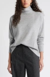 Nordstrom Oversize Cashmere Turtleneck Sweater In Grey Formal