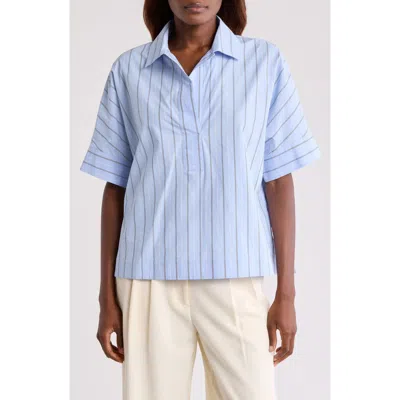 Nordstrom Oversize Cotton Popover Top In Pink