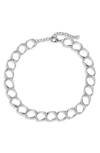 Nordstrom Oversize Curb Link Collar Necklace In Silver