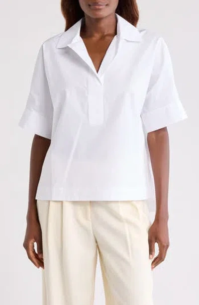 Nordstrom Oversize Poplin Popover Shirt In White