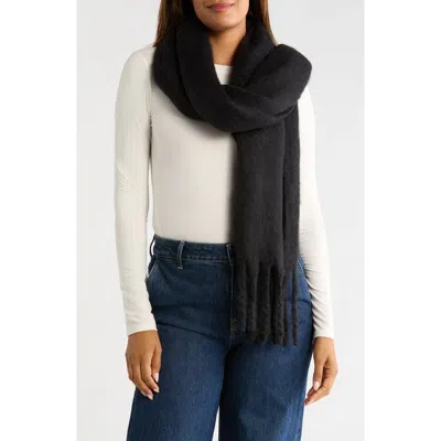 Nordstrom Oversized Brushed Scarf In Black