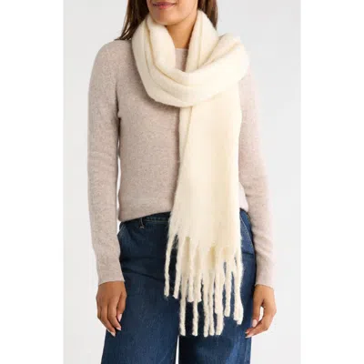 Nordstrom Oversized Brushed Scarf In Ivory