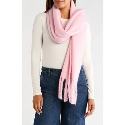 Nordstrom Oversized Brushed Scarf In Light Pink