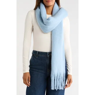 Nordstrom Oversized Brushed Scarf In Periwinkle