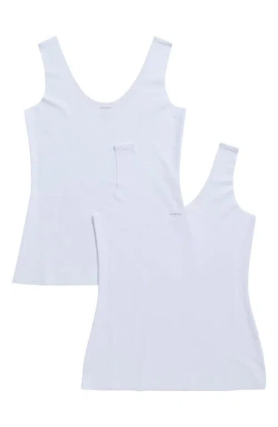 Nordstrom Pack Of 2 Invisible Edge Tanks In White