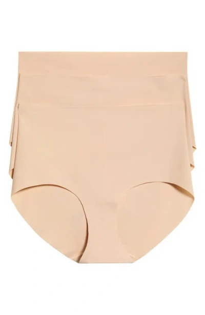 Nordstrom Pack Of 3 Invisible Edge Briefs In Neutral