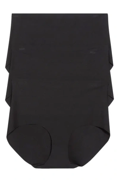 Nordstrom Pack Of 3 Invisible Edge Briefs In Black