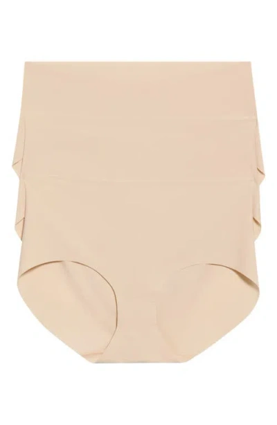 Nordstrom Pack Of 3 Invisible Edge Hipster Briefs In Neutral