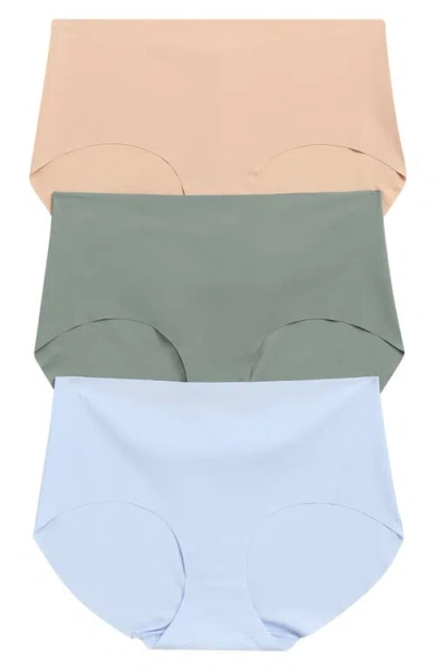 Nordstrom Pack Of 3 Invisible Edge Hipster Briefs In Neutral