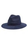 Nordstrom Packable Knit Panama Hat In Navy Evening