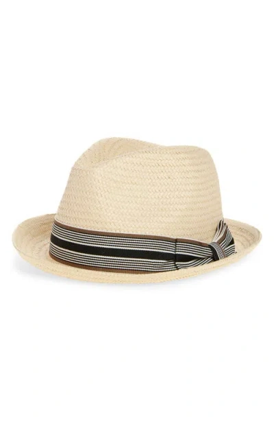 Nordstrom Packable Straw Fedora In Neutral