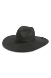 Nordstrom Packable Straw Panama Hat In Black