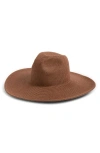 Nordstrom Packable Straw Panama Hat In Brown Clove