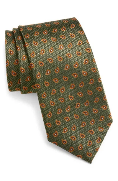 Nordstrom Paisley Jacquard Silk Tie In Green