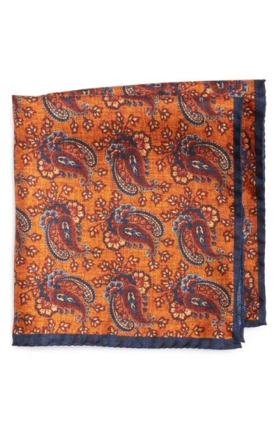 Nordstrom Paisley Silk Pocket Square In Multi