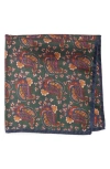 Nordstrom Paisley Silk Pocket Square In Multi